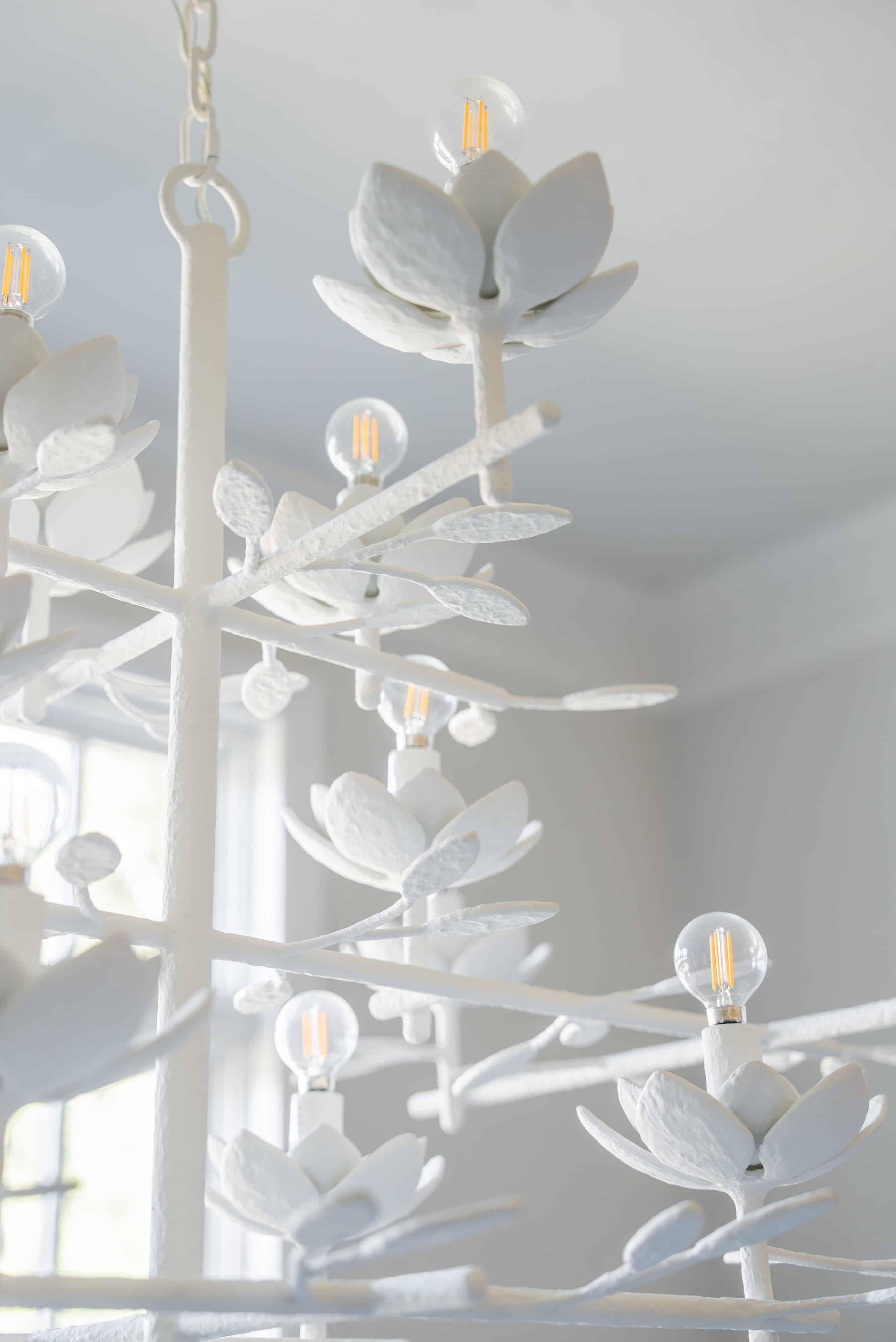 Close Up Of Custom White Light Fixture